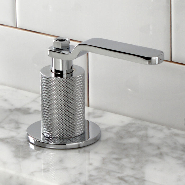 Kingston Sona KS1411KL - Whitaker Two-Handle 3-Hole Deck Mount Widespread Bathroom Faucet with Push Pop-Up Drain, Polished Chrome