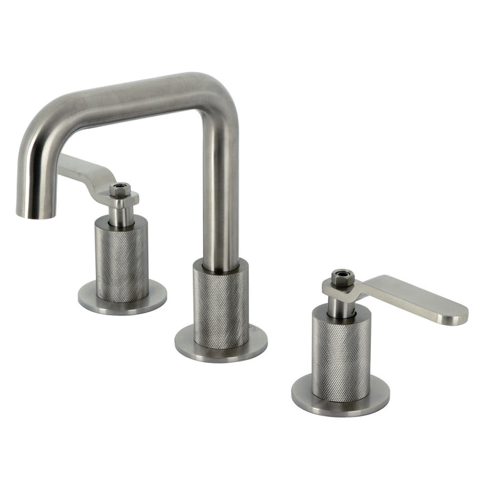 Kingston Sona KS1418KL - Whitaker Two-Handle 3-Hole Deck Mount Widespread Bathroom Faucet with Push Pop-Up Drain, Brushed Nickel