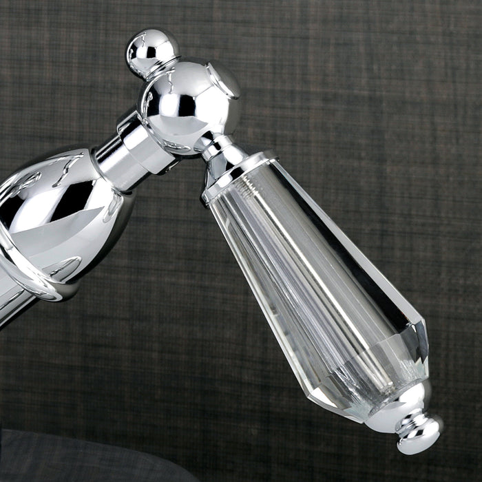 Wilshire KS1431WLL Double-Handle 1-or-3 Hole Deck Mount 4-Inch Centerset Bathroom Faucet with Brass Pop-Up, Polished Chrome