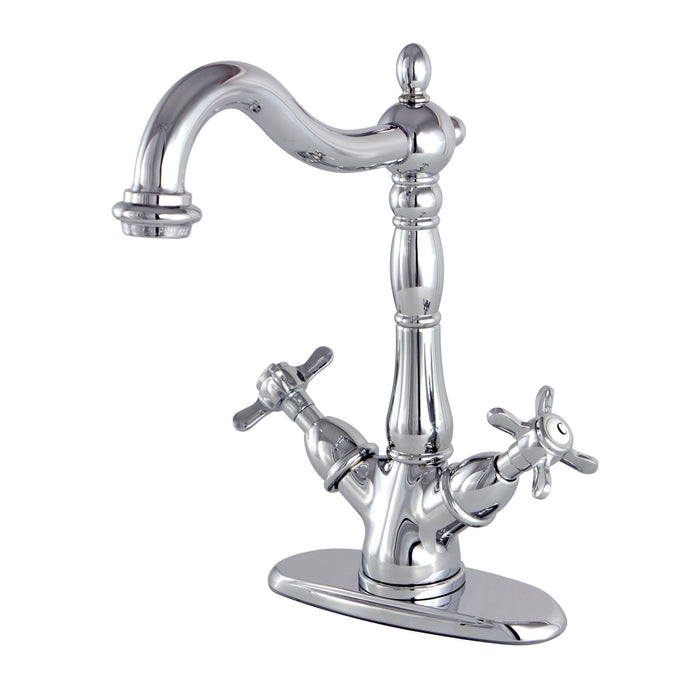 Kingston Heirloom KS1491BEX - Essex Two-Handle 1-or-3 Hole Deck Mount Vessel Faucet, Polished Chrome