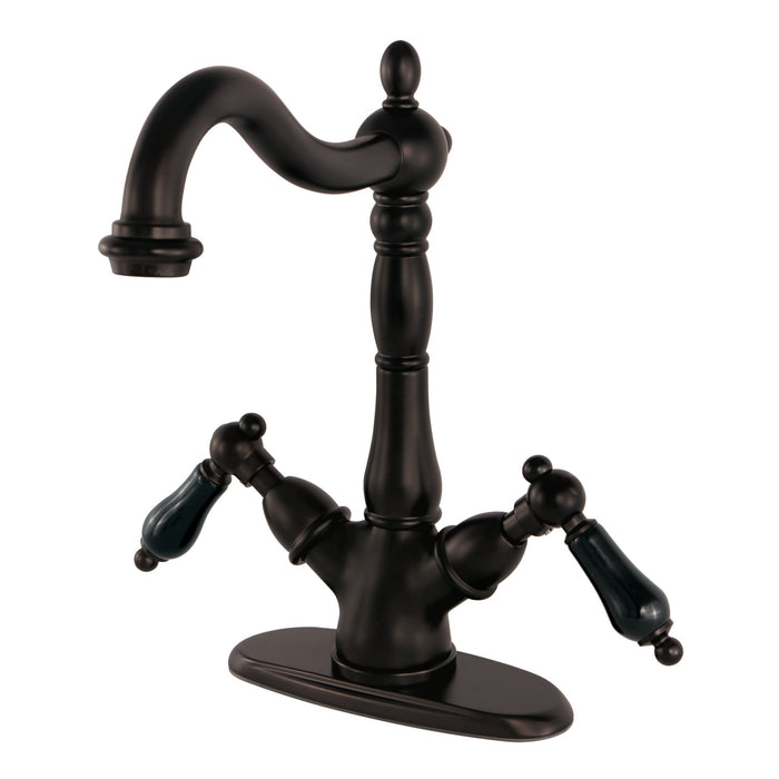 Kingston Heirloom KS1495PKL - Duchess Two-Handle 1-or-3 Hole Deck Mount Vessel Faucet, Oil Rubbed Bronze