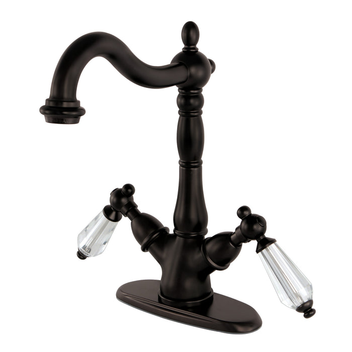Wilshire KS1495WLL Two-Handle 1-or-3 Hole Deck Mount Vessel Faucet, Oil Rubbed Bronze