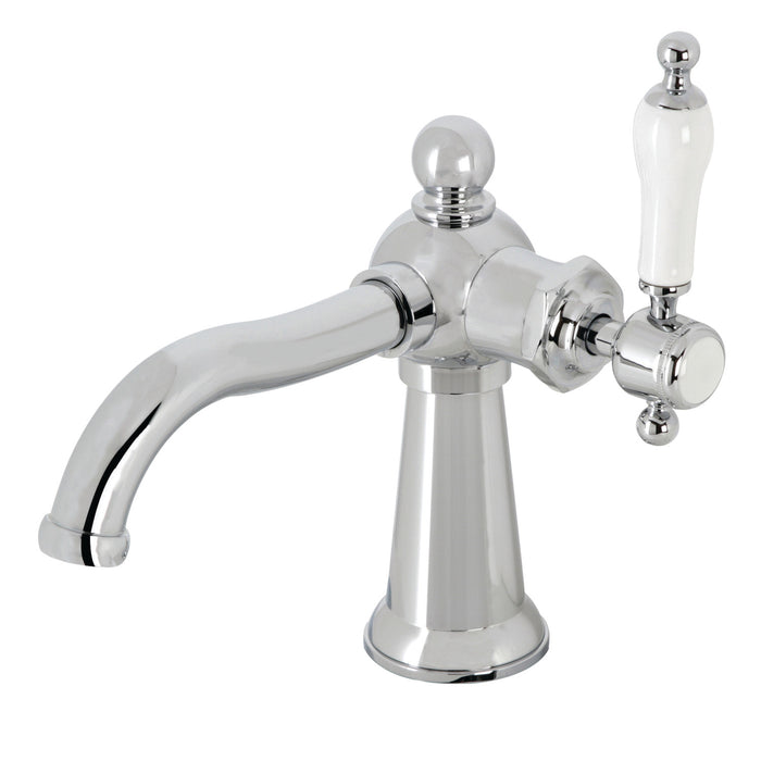 Kingston Heirloom KS154KLCP - Nautical One-Handle 1-Hole Bathroom Faucet with Push Pop-Up Drain, Polished Chrome