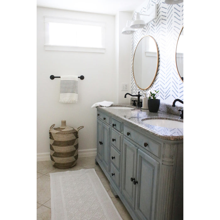 Kingston Heirloom KS1970AX - Heritage Two-Handle 3-Hole Deck Mount Widespread Bathroom Faucet with Brass Pop-Up, Matte Black