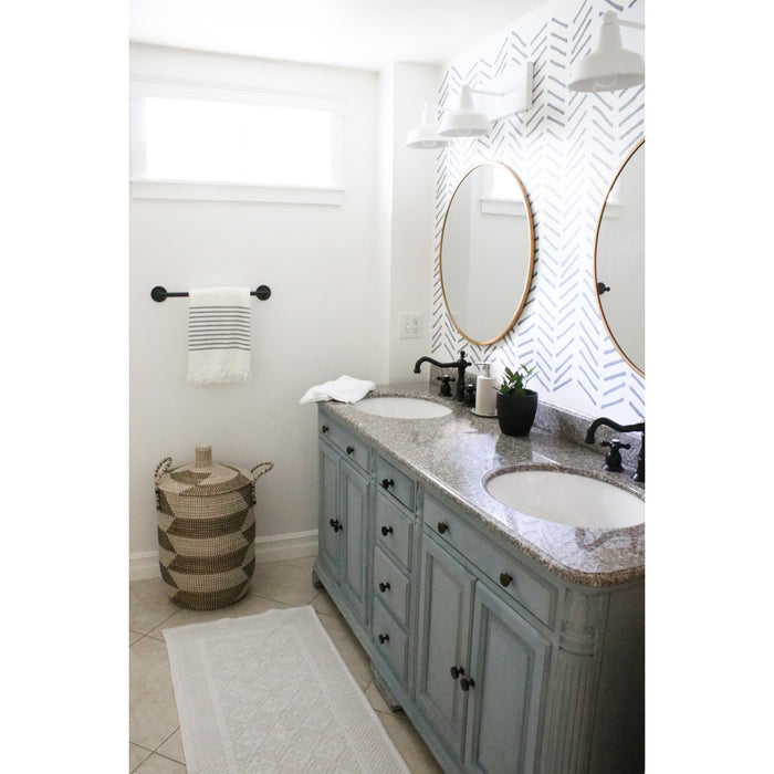 Kingston Heirloom KS1970AX - Heritage Two-Handle 3-Hole Deck Mount Widespread Bathroom Faucet with Brass Pop-Up, Matte Black