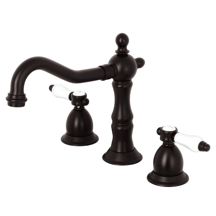 Bel-Air KS1975BPL Two-Handle 3-Hole Deck Mount Widespread Bathroom Faucet with Brass Pop-Up, Oil Rubbed Bronze