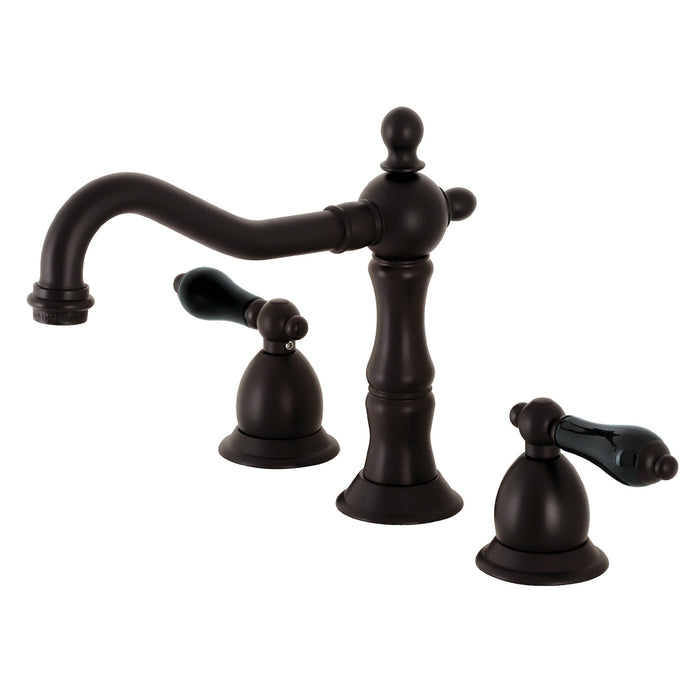 Kingston Heirloom KS1975PKL - Duchess Two-Handle 3-Hole Deck Mount Widespread Bathroom Faucet with Brass Pop-Up, Oil Rubbed Bronze