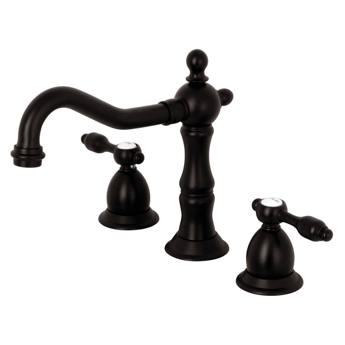 Tudor KS1975TAL Two-Handle 3-Hole Deck Mount Widespread Bathroom Faucet with Brass Pop-Up, Oil Rubbed Bronze