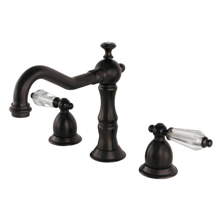 Wilshire KS1975WLL Two-Handle 3-Hole Deck Mount Widespread Bathroom Faucet with Brass Pop-Up, Oil Rubbed Bronze