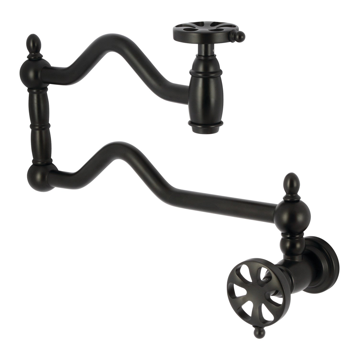 Kingston Tulare KS2100RX - Belknap Two-Handle 1-Hole Wall Mount