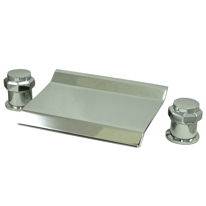 Kingston Milano KS2241AR Two-Handle 3-Hole Deck Mount Roman Tub Faucet, Polished Chrome