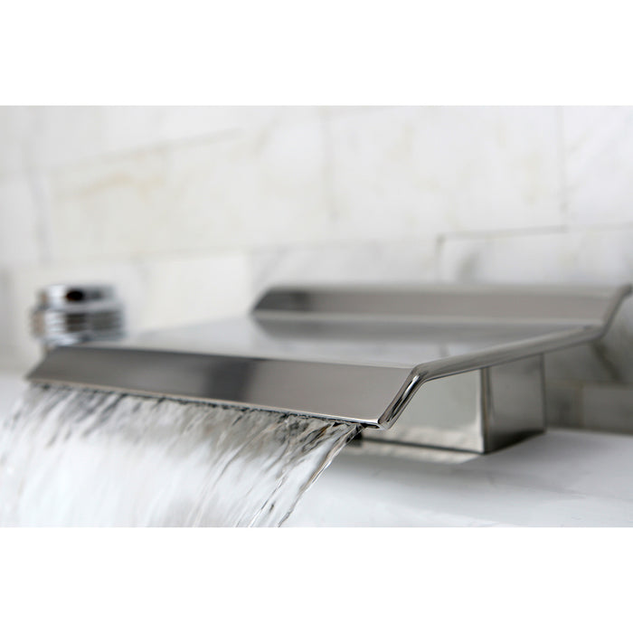 Kingston Milano KS2241MR Two-Handle 3-Hole Deck Mount Roman Tub Faucet, Polished Chrome