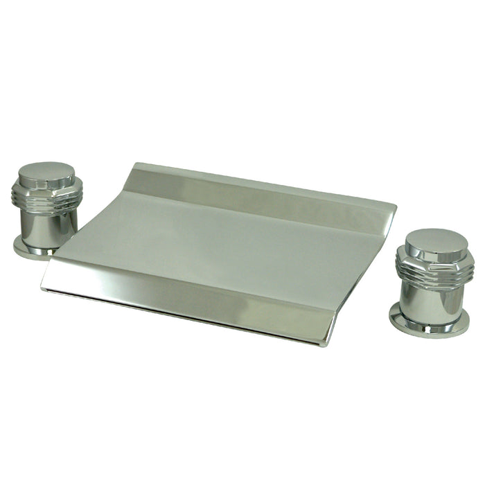 Kingston Milano KS2241MR Two-Handle 3-Hole Deck Mount Roman Tub Faucet, Polished Chrome