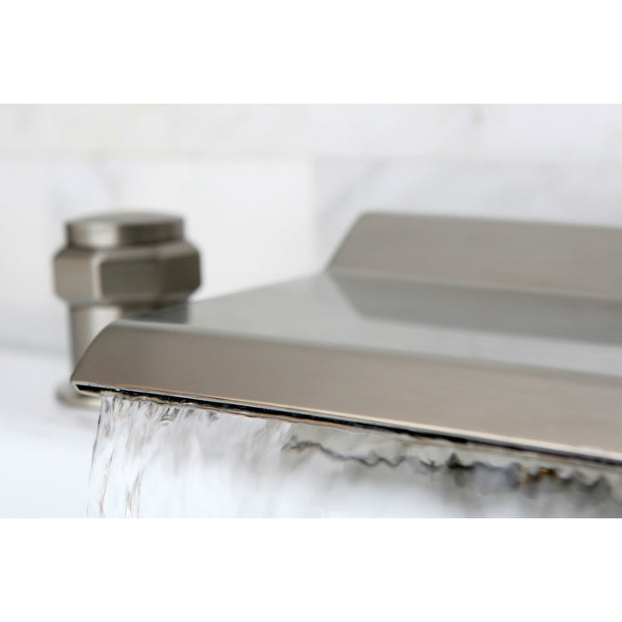 Kingston Milano KS2248MR Two-Handle 3-Hole Deck Mount Roman Tub Faucet, Brushed Nickel