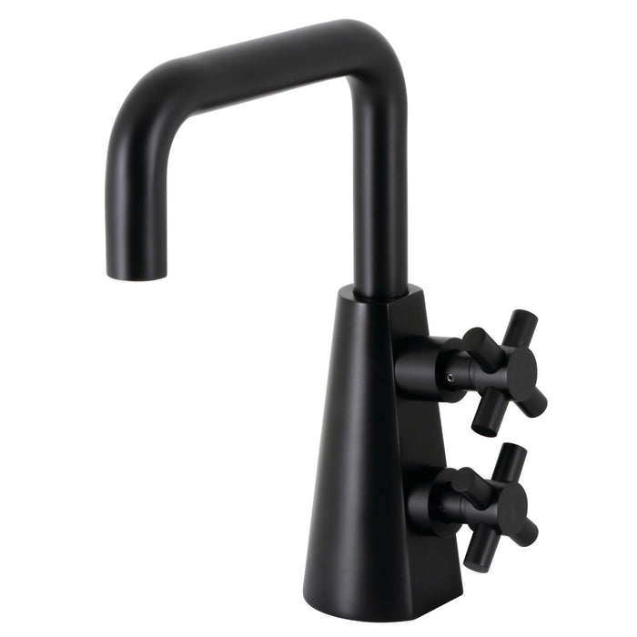 Kingston Sona KS2260DX - Constantine Two-Handle 1-Hole Bathroom Faucet with Push Pop-Up Drain, Matte Black