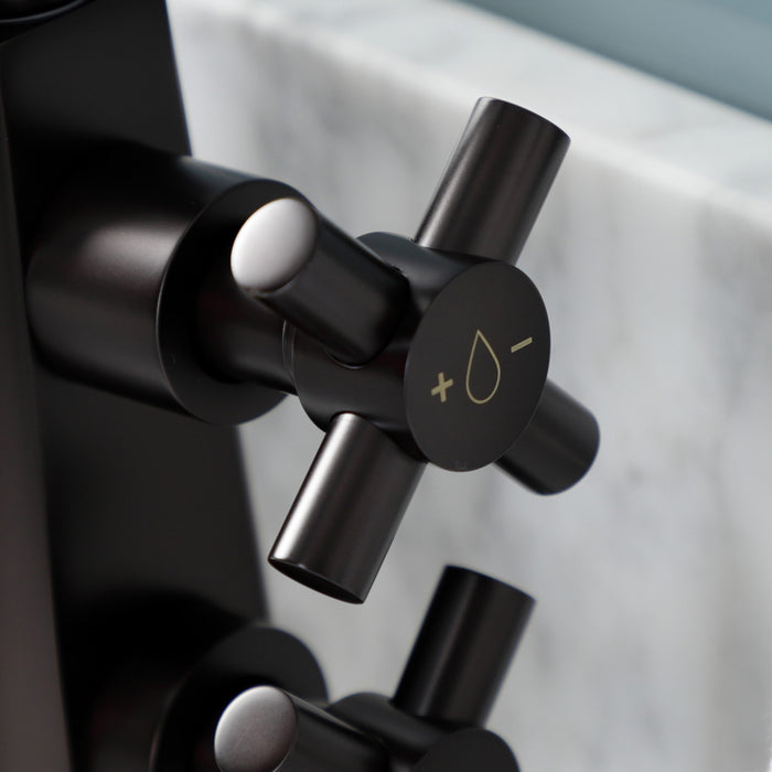 Kingston Sona KS2265DX - Constantine Two-Handle 1-Hole Bathroom Faucet with Push Pop-Up Drain, Oil Rubbed Bronze