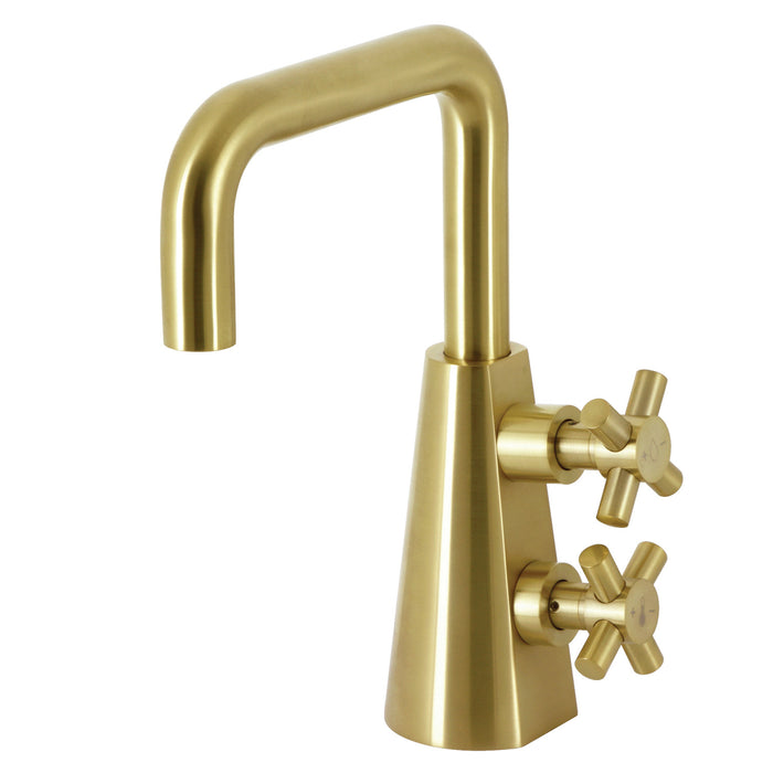 Kingston Sona KS2267DX - Constantine Two-Handle 1-Hole Bathroom Faucet with Push Pop-Up Drain, Brushed Brass