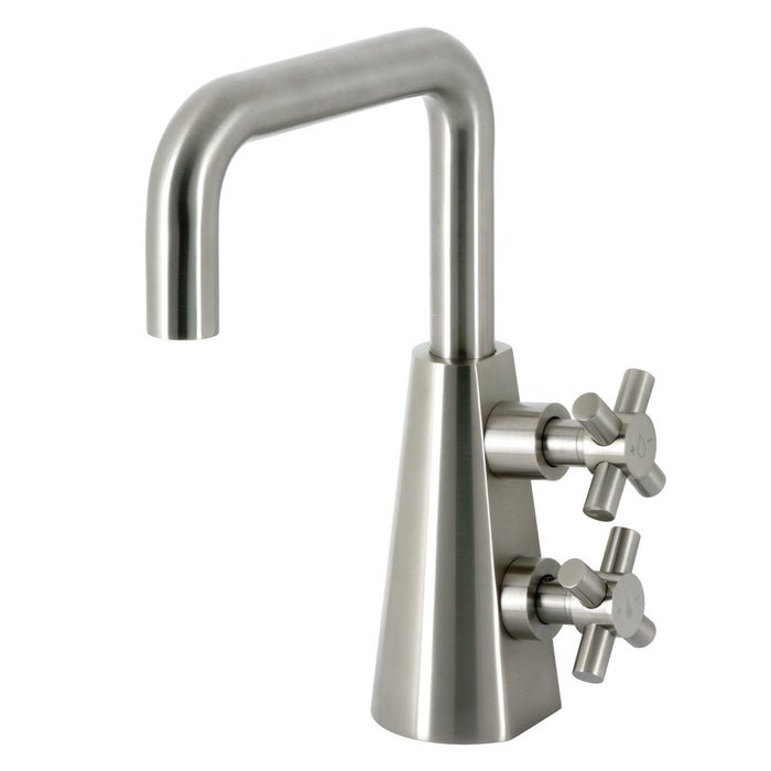 Kingston Sona KS2268DX - Constantine Two-Handle 1-Hole Bathroom Faucet with Push Pop-Up Drain, Brushed Nickel