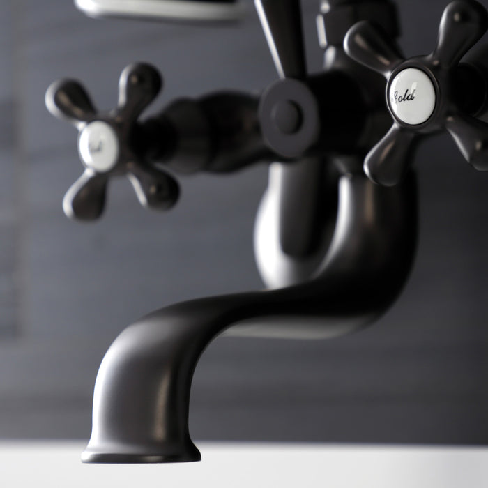 Kingston Heirloom KS226ORB - Kingston Two-Handle Clawfoot Tub Faucet with Hand Shower, Oil Rubbed Bronze
