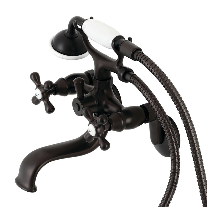 Kingston Heirloom KS226ORB - Kingston Two-Handle Clawfoot Tub Faucet with Hand Shower, Oil Rubbed Bronze