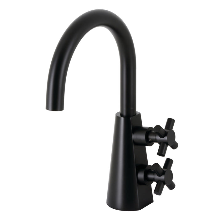 Kingston Sona KS2290DX - Constantine Two-Handle 1-Hole Bathroom Faucet with Push Pop-Up Drain, Matte Black