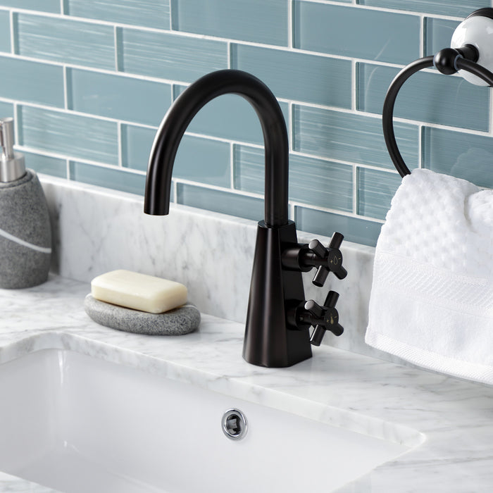 Kingston Sona KS2295DX - Constantine Two-Handle 1-Hole Bathroom Faucet with Push Pop-Up Drain, Oil Rubbed Bronze
