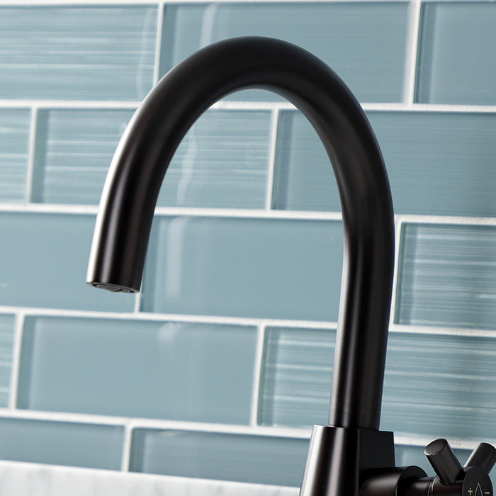 Kingston Sona KS2295DX - Constantine Two-Handle 1-Hole Bathroom Faucet with Push Pop-Up Drain, Oil Rubbed Bronze