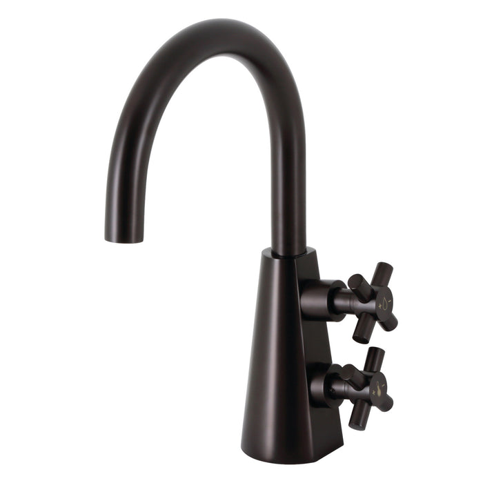 Kingston Sona KS2295DX - Constantine Two-Handle 1-Hole Bathroom Faucet with Push Pop-Up Drain, Oil Rubbed Bronze