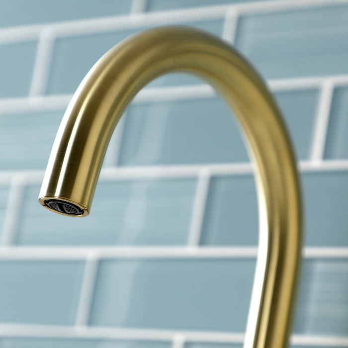 Kingston Sona KS2297DX - Constantine Two-Handle 1-Hole Bathroom Faucet with Push Pop-Up Drain, Brushed Brass