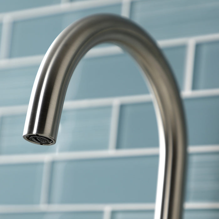 Kingston Sona KS2298DX - Constantine Two-Handle 1-Hole Bathroom Faucet with Push Pop-Up Drain, Brushed Nickel