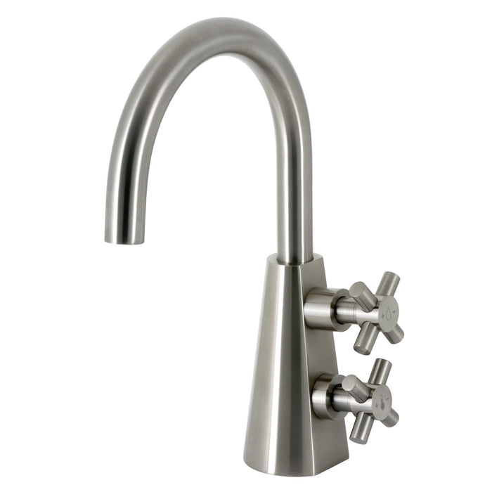 Kingston Sona KS2298DX - Constantine Two-Handle 1-Hole Bathroom Faucet with Push Pop-Up Drain, Brushed Nickel