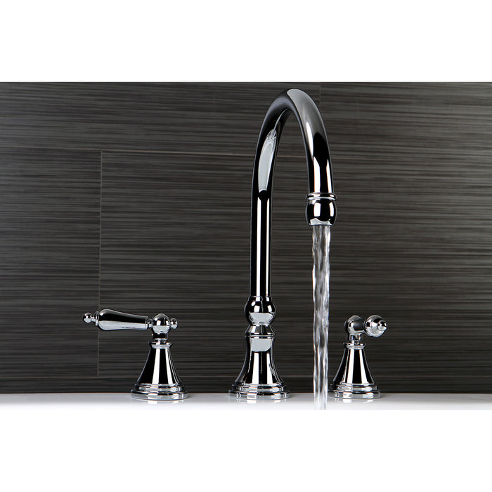 Kingston Tulare KS2341AL - Roman Two-Handle 3-Hole Deck Mount Roman Tub Faucet, Polished Chrome