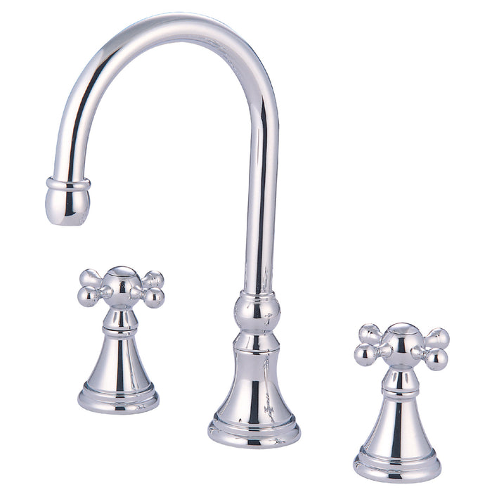 Kingston Tulare KS2341KX - Roman Two-Handle 3-Hole Deck Mount Roman Tub Faucet, Polished Chrome