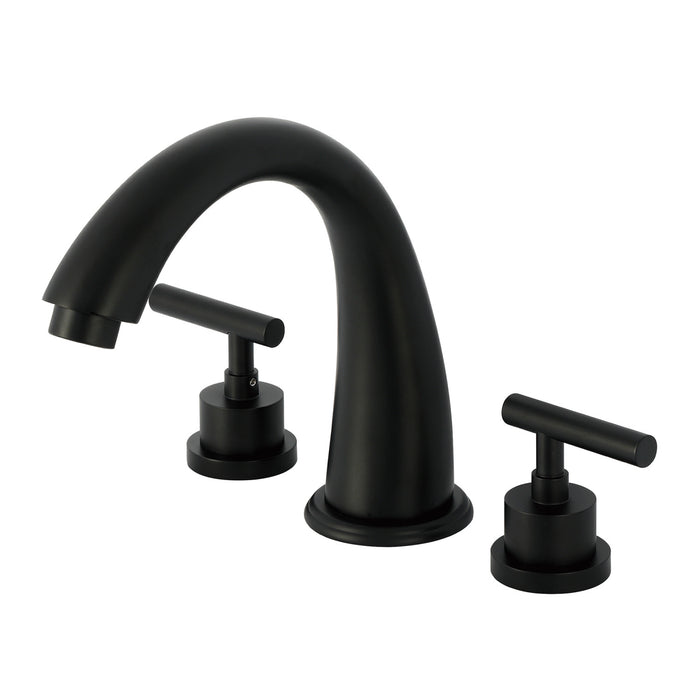 Kingston Sona KS2360CML - Manhattan Two-Handle 3-Hole Deck Mount Roman Tub Faucet, Matte Black