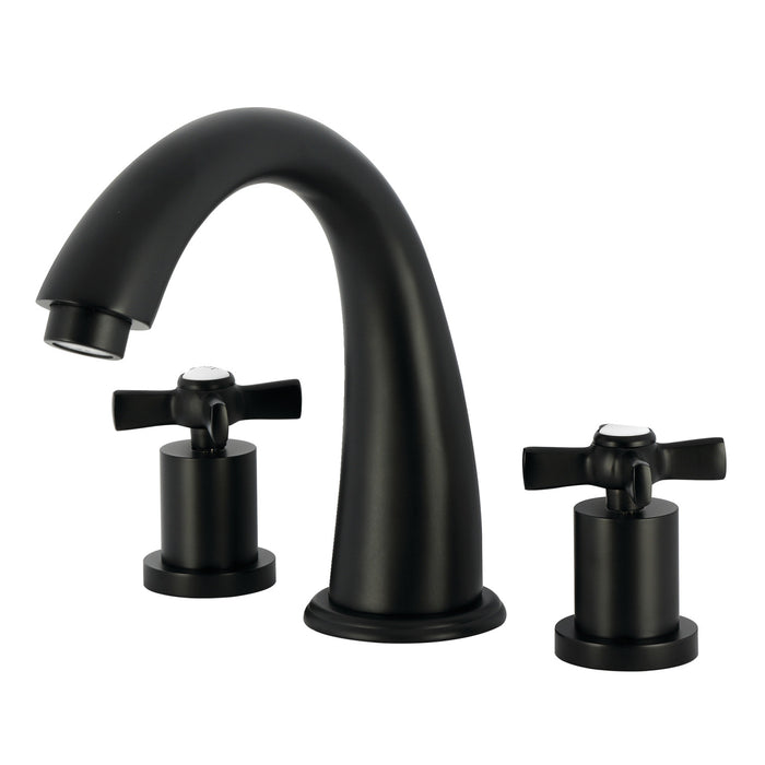 Kingston Tulare KS2360ZX - Millennium Two-Handle 3-Hole Deck Mount Roman Tub Faucet, Matte Black