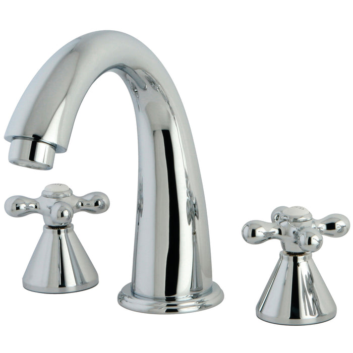 Kingston Tulare KS2361AX - Naples Two-Handle 3-Hole Deck Mount Roman Tub Faucet, Polished Chrome