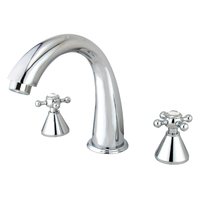 Kingston Tulare KS2361BX - Roman Two-Handle 3-Hole Deck Mount Roman Tub Faucet, Polished Chrome