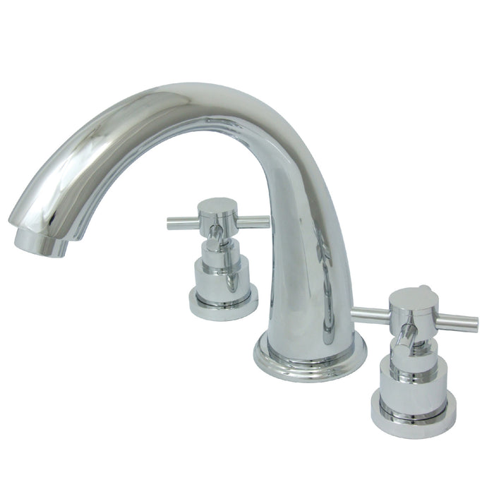 Kingston Sona KS2361EX - Roman Two-Handle 3-Hole Deck Mount Roman Tub Faucet, Polished Chrome