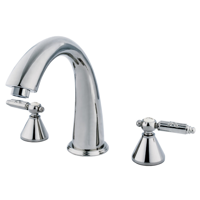 Kingston Tulare KS2361GL - Roman Two-Handle 3-Hole Deck Mount Roman Tub Faucet, Polished Chrome