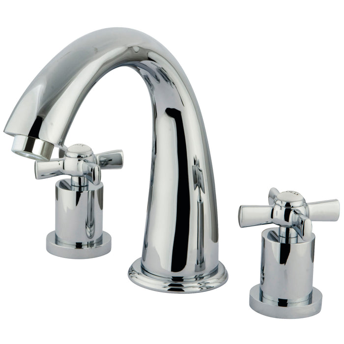 Kingston Tulare KS2361ZX - Millennium Two-Handle 3-Hole Deck Mount Roman Tub Faucet, Polished Chrome