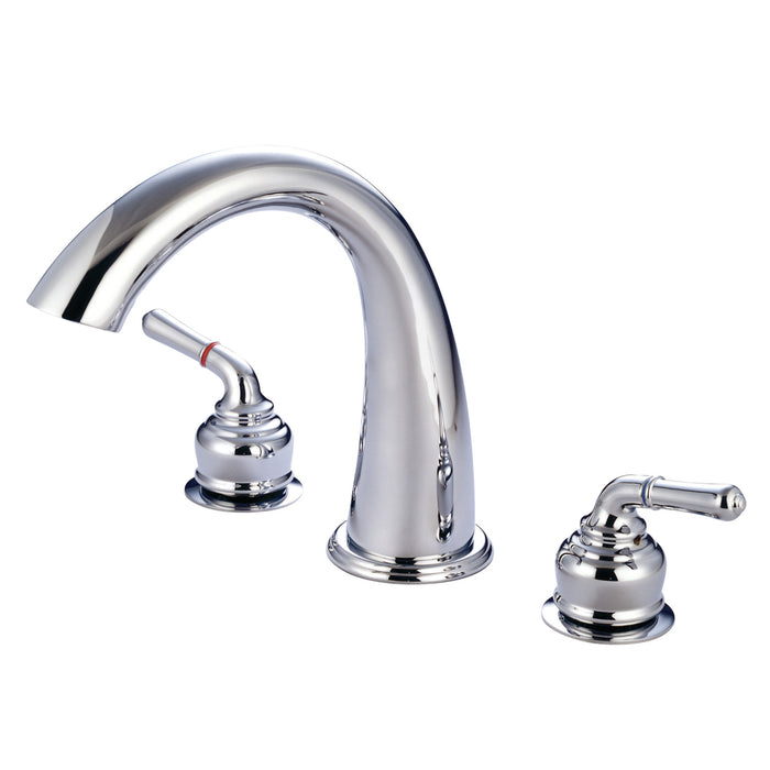 Kingston Tulare KS2361 - Milano Two-Handle 3-Hole Deck Mount Roman Tub Faucet, Polished Chrome