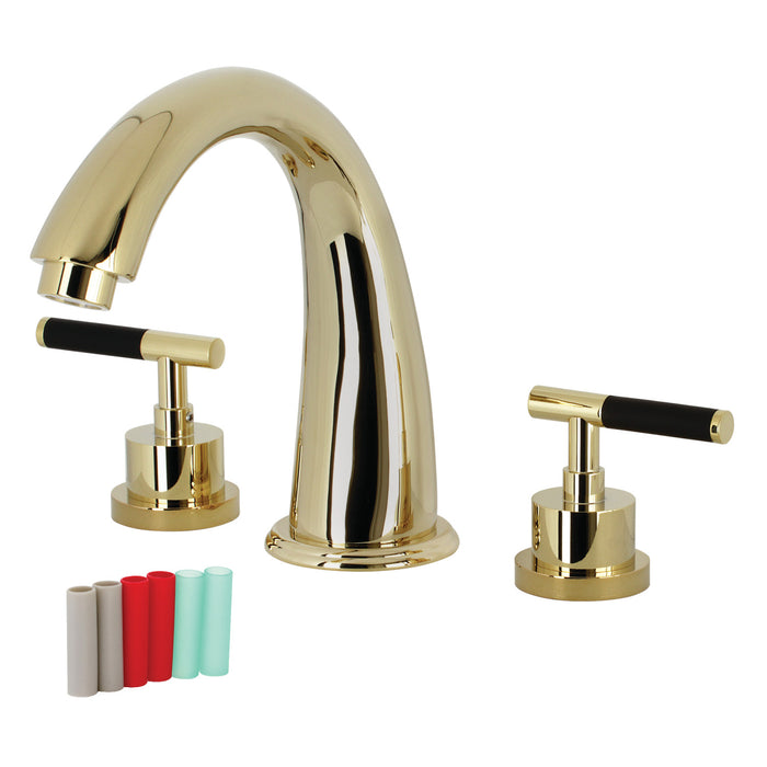 Kingston Sona KS2362CKL - Kaiser Two-Handle 3-Hole Deck Mount Roman Tub Faucet, Polished Brass