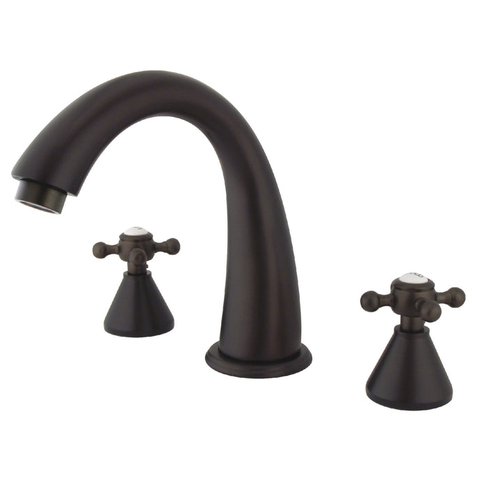 Kingston Tulare KS2365BX - Roman Two-Handle 3-Hole Deck Mount Roman Tub Faucet, Oil Rubbed Bronze