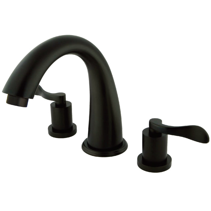 Kingston Tulare KS2365DFL - Vintage Two-Handle 3-Hole Deck Mount Roman Tub Faucet, Oil Rubbed Bronze