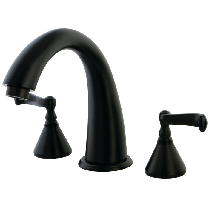 Kingston Tulare KS2365FL - Roman Two-Handle 3-Hole Deck Mount Roman Tub Faucet, Oil Rubbed Bronze