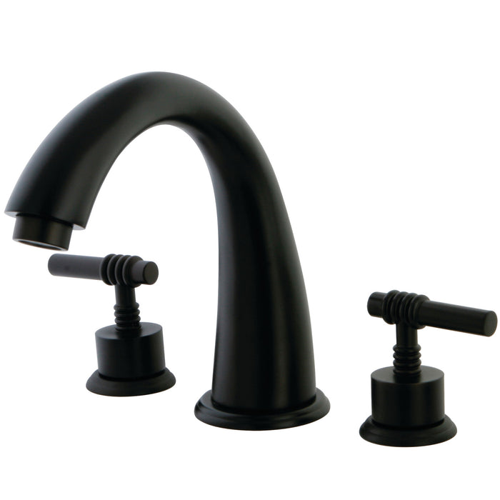 Kingston Tulare KS2365ML - Milano Two-Handle 3-Hole Deck Mount Roman Tub Faucet, Oil Rubbed Bronze