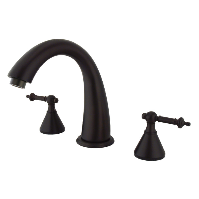 Kingston Tulare KS2365TL - Roman Two-Handle 3-Hole Deck Mount Roman Tub Faucet, Oil Rubbed Bronze