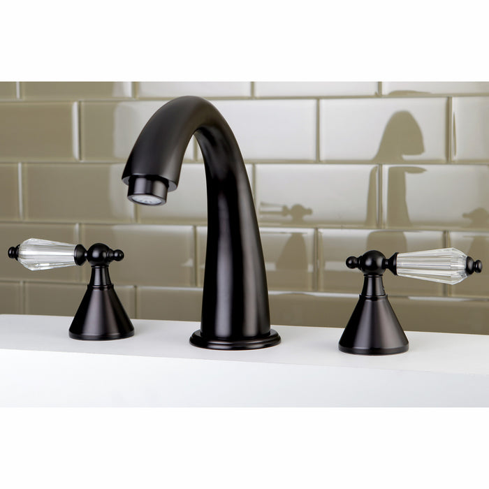 Kingston Tulare KS2365WLL - Wilshire Two-Handle 3-Hole Deck Mount Roman Tub Faucet, Oil Rubbed Bronze