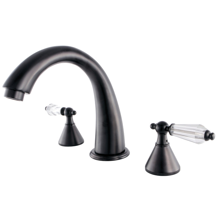 Kingston Tulare KS2365WLL - Wilshire Two-Handle 3-Hole Deck Mount Roman Tub Faucet, Oil Rubbed Bronze