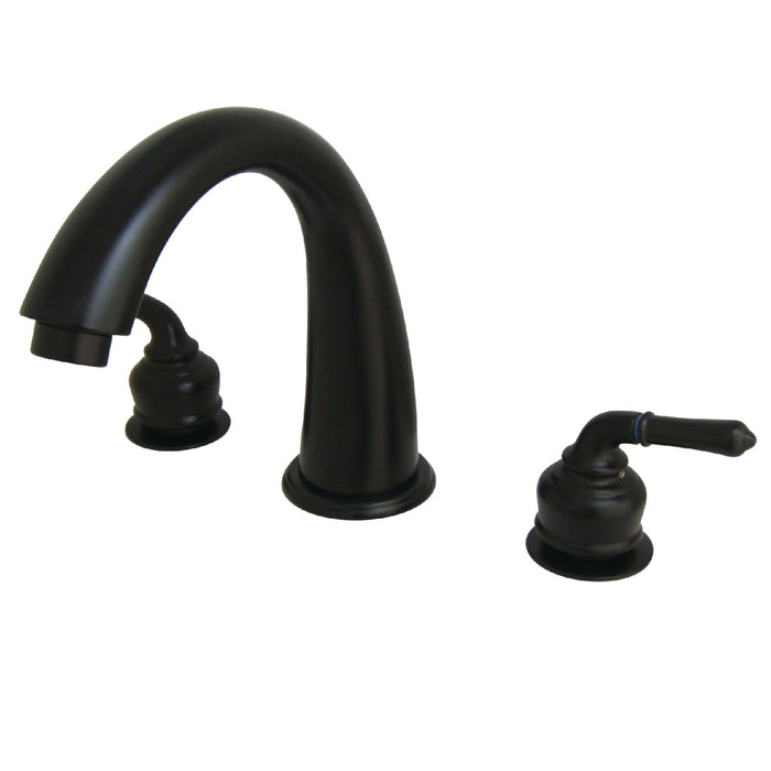 Kingston Tulare KS2365 - Milano Two-Handle 3-Hole Deck Mount Roman Tub Faucet, Oil Rubbed Bronze
